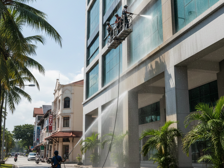 facade pressure washing