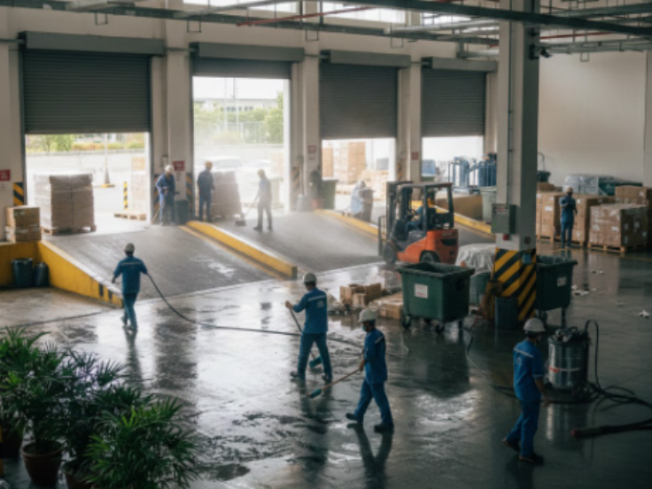 loading & service area cleaning